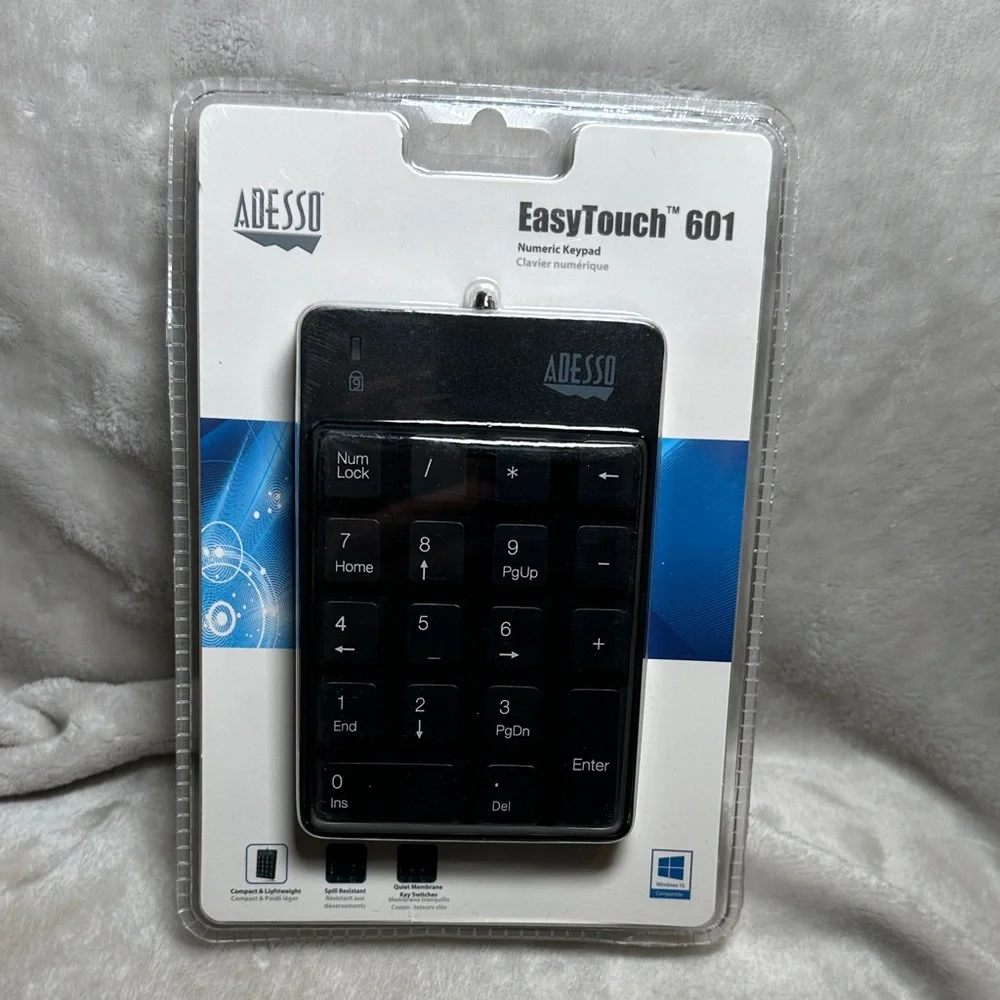 Adesso EasyTouch 601 Numeric Keypad Spill Resistant